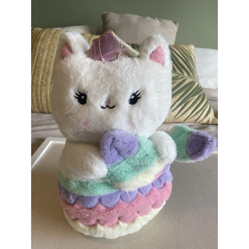 FAO Schwarz‎ Glow Brights  LED Lights and Sound Meowmaid 12" Stuffed Plush